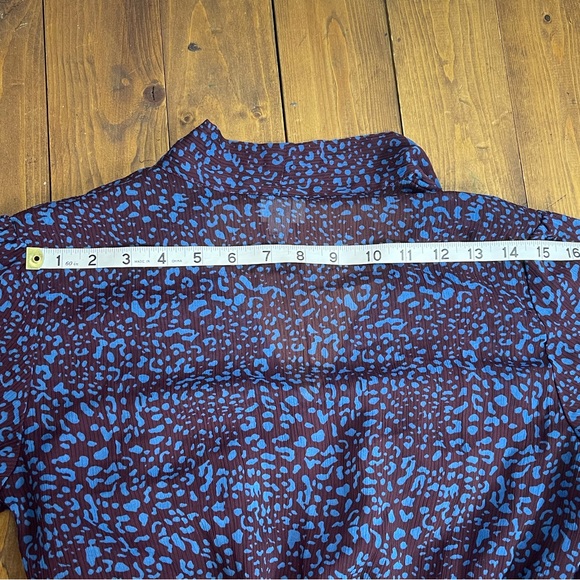 A new day size small burgundy and blue leopard print dress - Picture 8 of 8